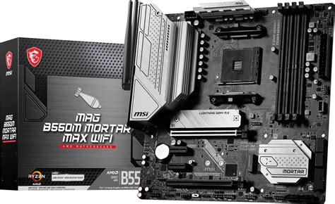 Msi Mag B550m Mortar Max Wifi Amd B550 Socket Am4 Micro Atx Desktop Motherboard Wootware