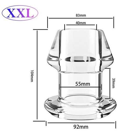 Plug Xxl Godemichet Anal Creux Avec Bouchon Assorti Jouets Sexuels Avec Sp Culum Norme