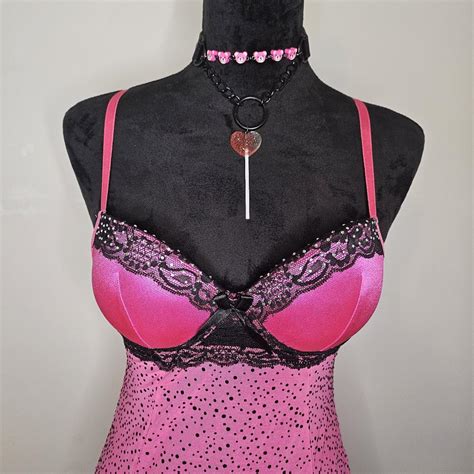Pink Mini Lingerie Slip Dress Size Small Does Depop