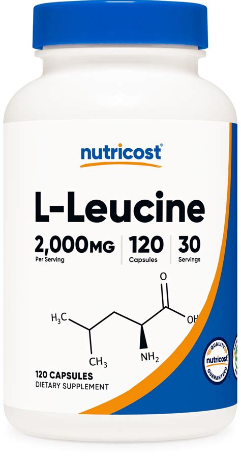 Nutricost L-Leucine 2,000mg Supplement, 120 Vegetarian Capsules, 30 ...