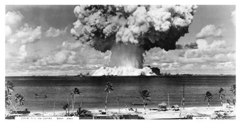 Bikini Atoll Operation Crossroads Baker Detonation Paper Art
