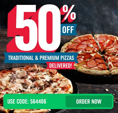 Deal Dominos 50 Off Traditionalpremium Pizzas Delivered Via