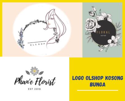 Floral Logo Olshop Kosong Gratis Dan Cara Membuat