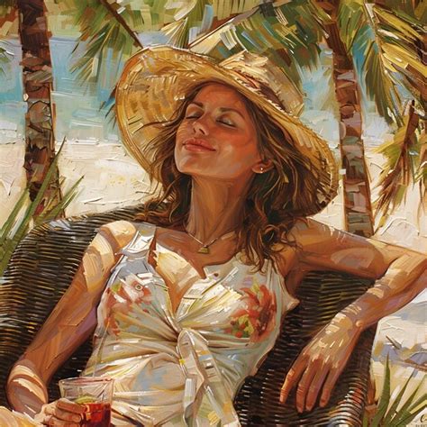 Premium Photo Relax Woman Wear Bikini Lying And Sunbathing On Sunbed At Sand Beach Happy Summer