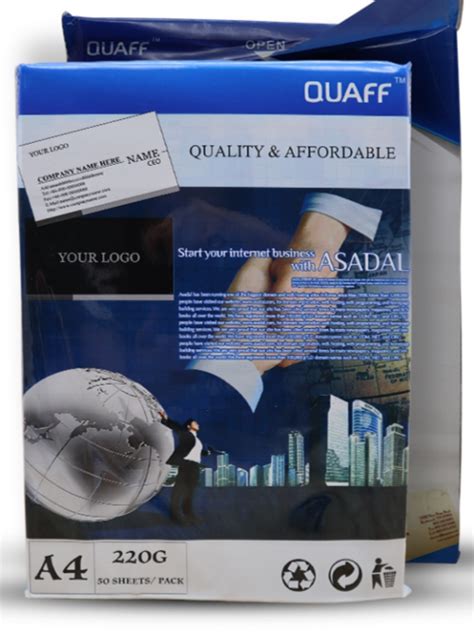 Quaff Calling Card Paper Gsm Gsm A Size Sheets Per Pack