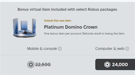 How To Get The Platinum Domino Crown In Roblox Insider Gaming