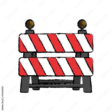 Under Construction Barrier Icon Vector Illustration Graphic Design