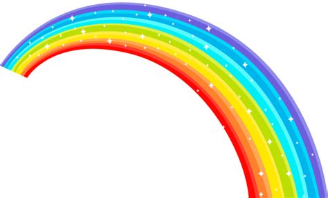 Imagens do arco-íris em PNG em um fundo transparente. 100 clipart grátis