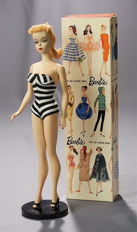 American Blonde Ponytail Barbie 1 With Original T M Stand