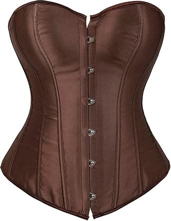 Amazon Szivyshi Brown Corset For Women Bustier Shapewear Lingerie Strapless Vintage