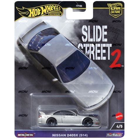 2024 Hot Wheels Premium NISSAN SILVIA 240SX S14 Grey Slide Street