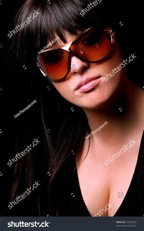Beautiful Portrait Brunette Girl Sexy Cleavage Stock Photo Shutterstock