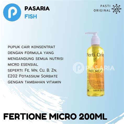 Ferti One Ml K Micro Macro Pupuk Cair Aquascape Tanaman Aquarium