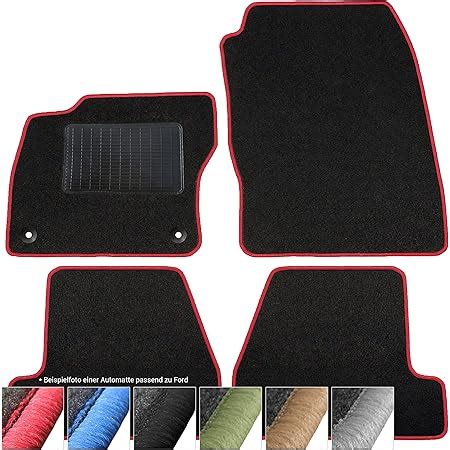 Moto Moltico Fu Matten Auto Velours Autoteppiche Schwarz Automatten Set