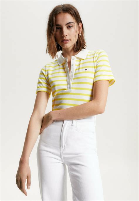 Tommy Hilfiger Collection Polo Vivid Yellow Ecru Breton Stp Giallo