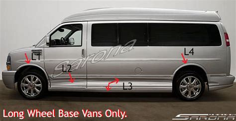 Custom GMC Savana Van 2014 Side Skirts Sarona