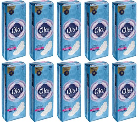 Ola! Прокладки гигиенические Classic Wings Singles Super, сеточка, 10 ...