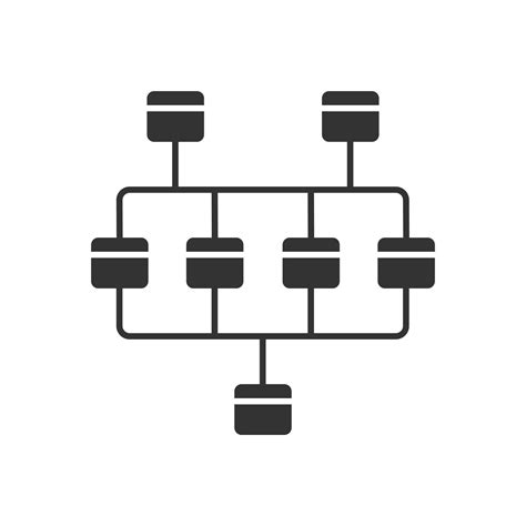 Netzwerkdiagramm Glyphe Symbol Cluster Diagramm Informatik