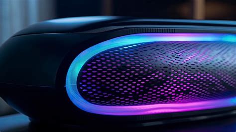 premium ai image  blue  purple speaker  saysblueon