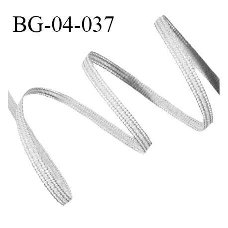 Droit fil à plat 4 mm spécial lingerie et couture du prêt à porter polyester couleur gris clair