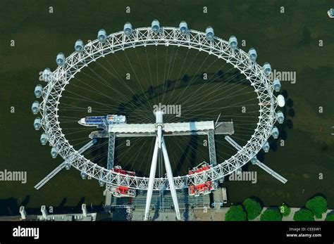 Aerial Image Of The London Eye Millennium Wheel South Bank Of The