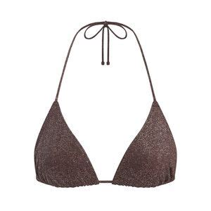Skims Swim Skims Glitter Swim Triangle Tie Bikini Top In Cocoa Poshmark