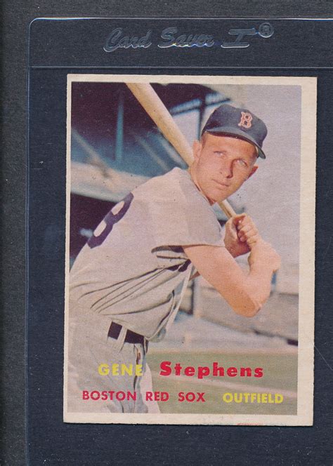 1957 Topps 217 Gene Stephens Red Sox EX 3682 EBay