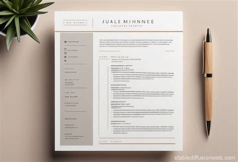 minimalistic resume background design stable diffusion