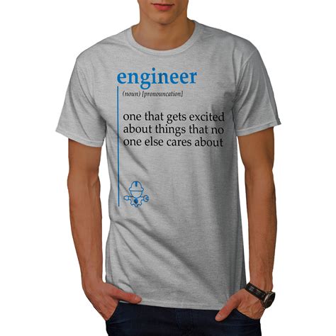 Wellcoda Engineer Excited Mens T Shirt Funny Graphic Design Printed Tee Ebay