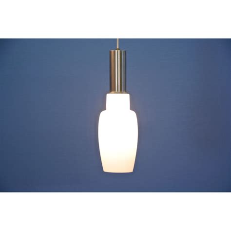 Dutch Vintage Pendant Lamp In Frosted Glass 1960s