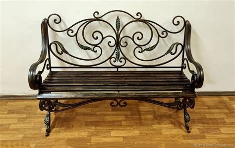 Кованая скамейка в интернет-магазине Ярмарка Мастеров по цене 52000 ...