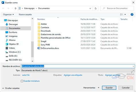 Curso Gratis De Word Aulaclic Mi Primer Documento Guardar Un