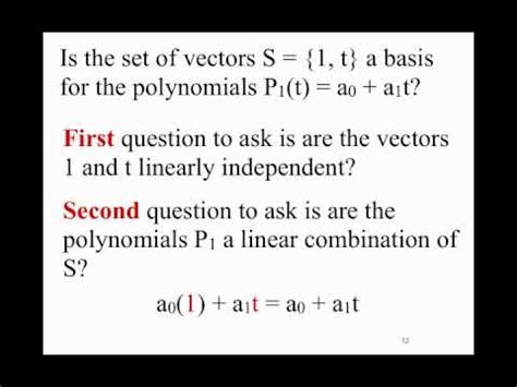 Vector Spaces And Subspaces