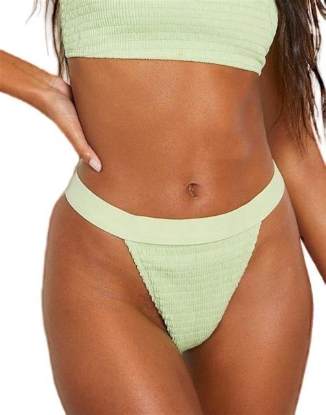 Boohoo NG2 gku zielony Dół Od Bikini Marszczenia XXL Ceny i opinie Ceneo pl