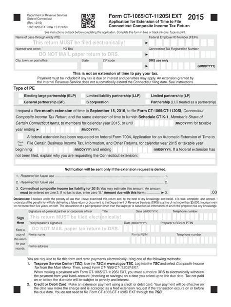 Ct 1120si Ext Form Fill Out And Sign Printable Pdf Template