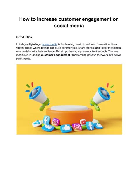 Ppt How To Increase Customer Engagement On Social Media Powerpoint