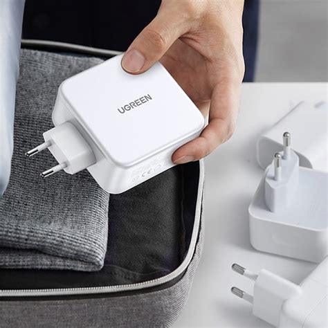 Szybka ładowarka sieciowa Ugreen Nexode GaN 140W, 1x USB-A / 2x USB-C ...