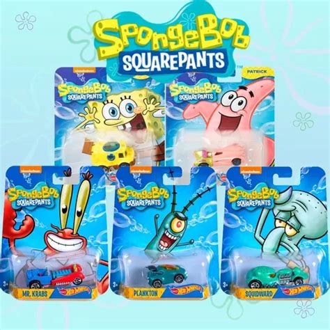 Hot Wheels Character Cars Bob Esponja Set De Meses Sin Inter S