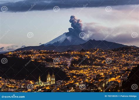 Cotopaxi Volcano Eruption Stock Image Image Of Ecuador 70318535