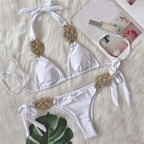 Lilgiuy Plus Size Swimsuit For Women S Fashion Soild Bikini Set Swimsuit Two Piece Filled Soild