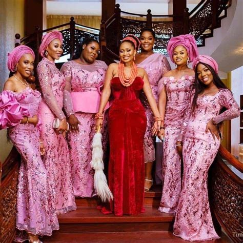 27 Bewitching Asoebi Wedding Styles For Statuesque Ladies 2020 African Lace Dresses Lace Gown