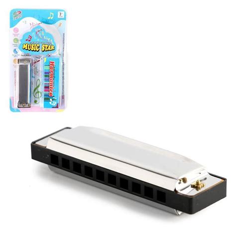 Губная гармошка "Гармоника", с металлическим корпусом и футляром ...