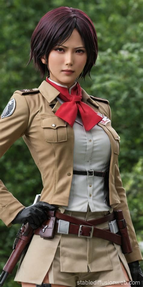 Mikasa In A Bikini Prompts Stable Diffusion Online