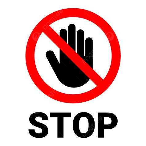 Stop Sign With Hand Gesture Transparent Background, Stop, Sign, Alert