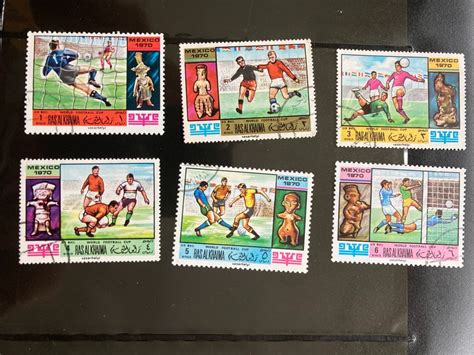 Fussball Lot Briefmarken Aus Ras Al Khaima Gestempelt Kaufen Auf