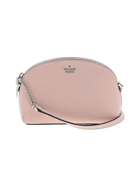 Kate Spade New York 100 Cow Leather Solid Pink Leather Crossbody Bag One Size 73 Off Thredup