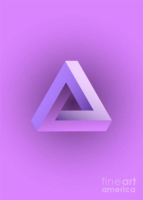 Optical Illusion Triangle Penrose Digital Art By Jodoto Design Pixels