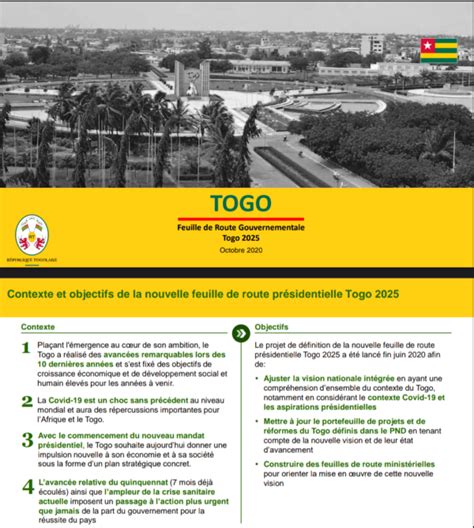 Feuille De Route Gouvernementale Togo Satisfecit De L Ex Cutif