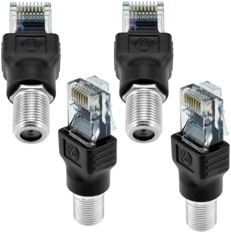 Amazon Coaxial To Ethernet Adapter 4 Pack Coax F Female To RJ45