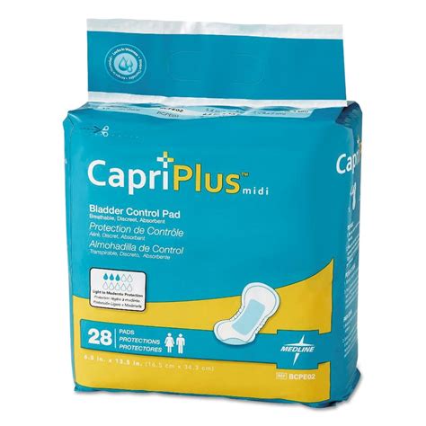 Medline BCPE02 6 5 In X 13 5 In Extra Plus Capri Plus Bladder Control